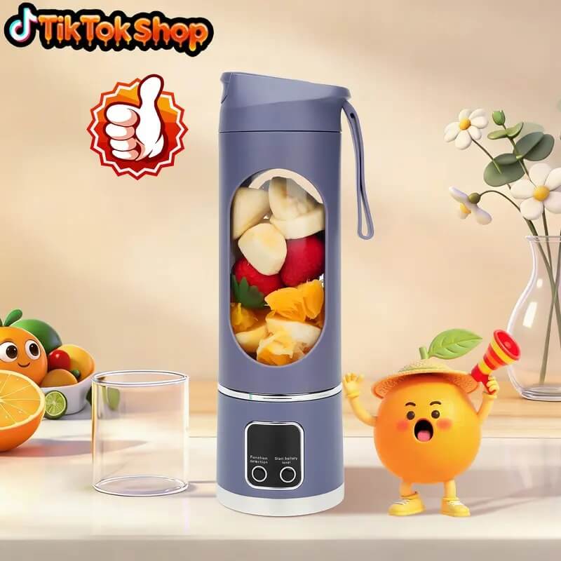 Portable USB Rechargeable Blender, Compact Leakproof Personal Smoothie Maker for Shakes, Fruit Drinks & On-the-Go Use