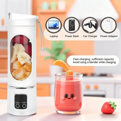 Portable USB Rechargeable Blender, Compact Leakproof Personal Smoothie Maker for Shakes, Fruit Drinks & On-the-Go Use